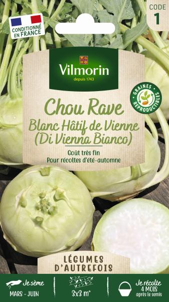 Potagères - Chou Rave Blanc Hâtif de Vienne - Légumes d'Autrefois - PACKAGING_RECTO